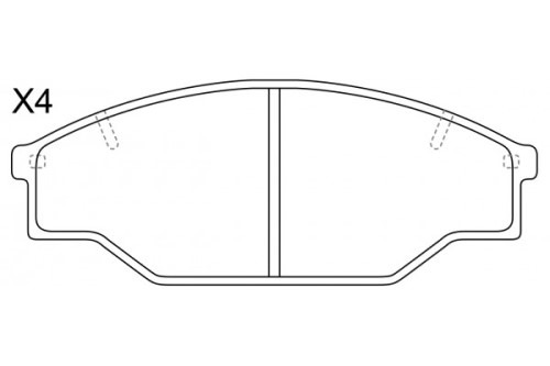Toyota Dyna, Hiace, Hilux Front Brake Pads